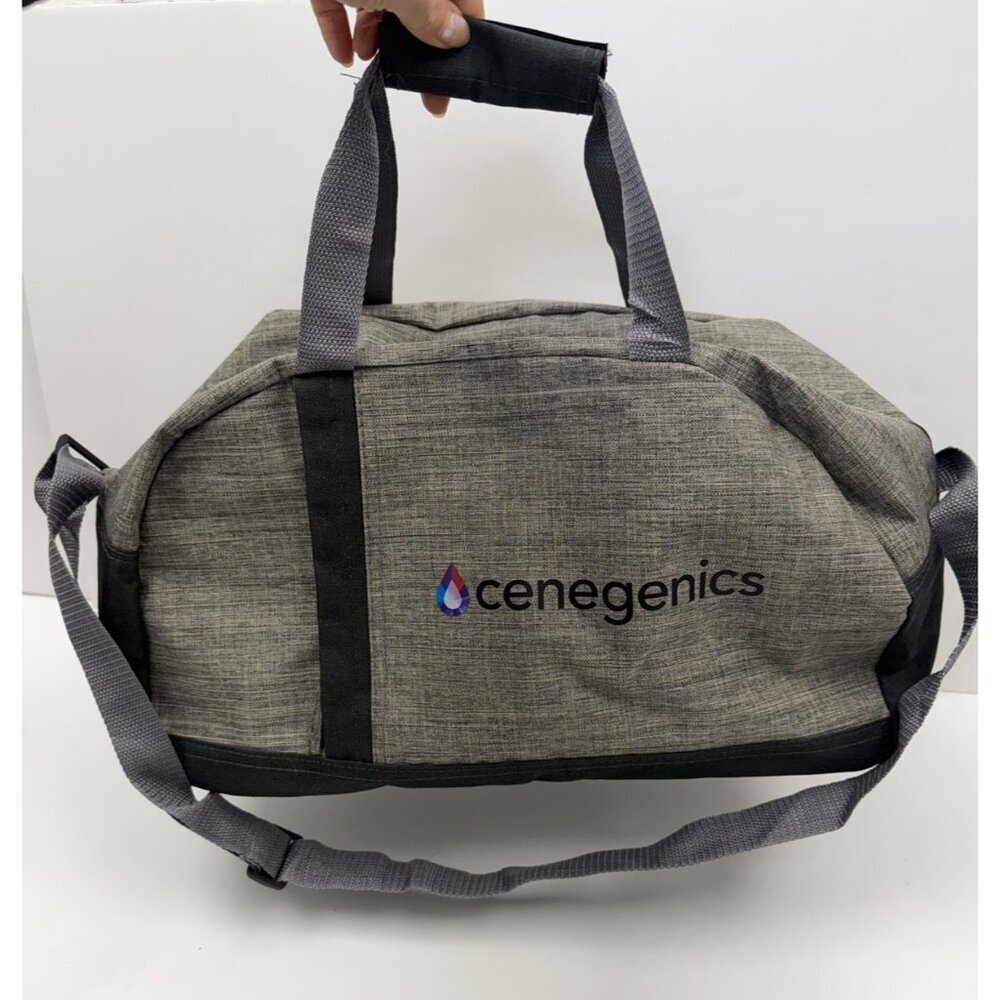 gray Cenegenics gym duffel bag